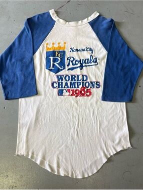 1985 Vintage Kansas City Royals Raglan Shirt - Size S
